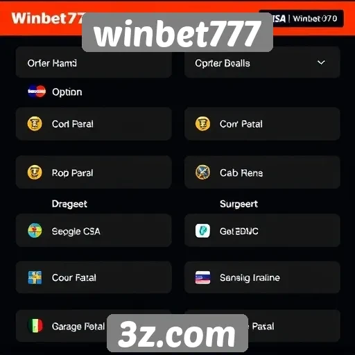 Métodos de pagamento disponíveis no winbet777