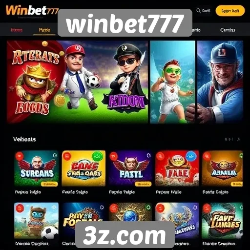 Variedade de jogos disponíveis no winbet777